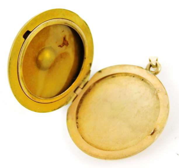 Antique Gold Filled Diamond Locket