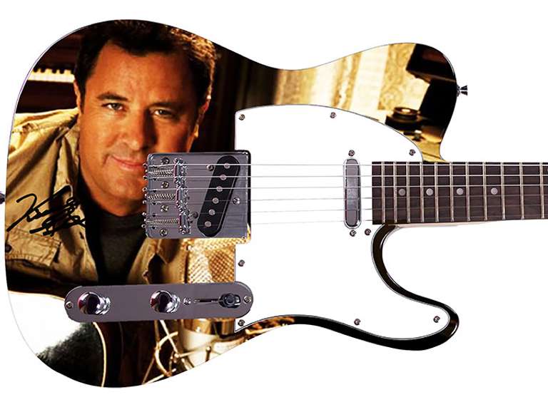 Vince Gill Autographed Custom Photo Guitar