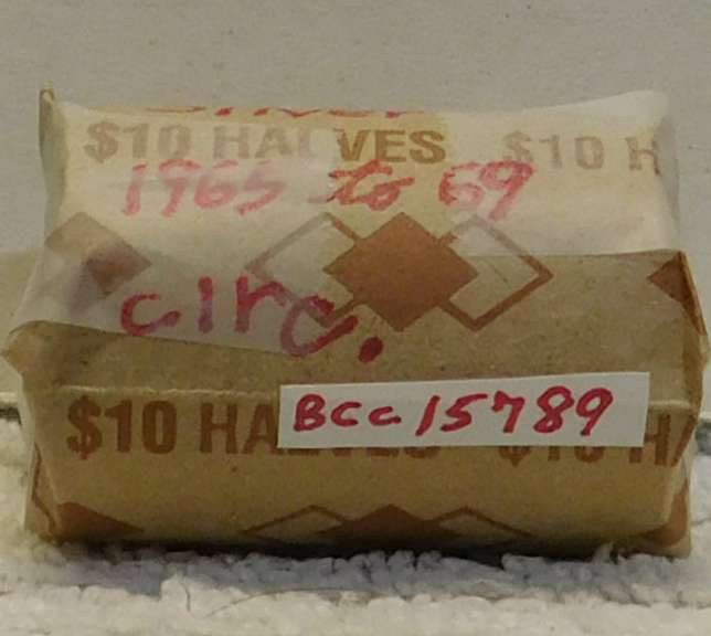 1965 to 69 roll 40% Silver Kennedy Halfs