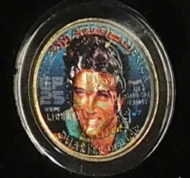 Colorized Elvis Tennessee State Qtr