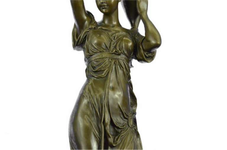 Victorian Lady with water Jug Bronze Sculpture