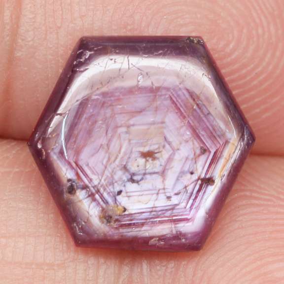 Unique 8.32ct hexagon shaped unheated Ruby