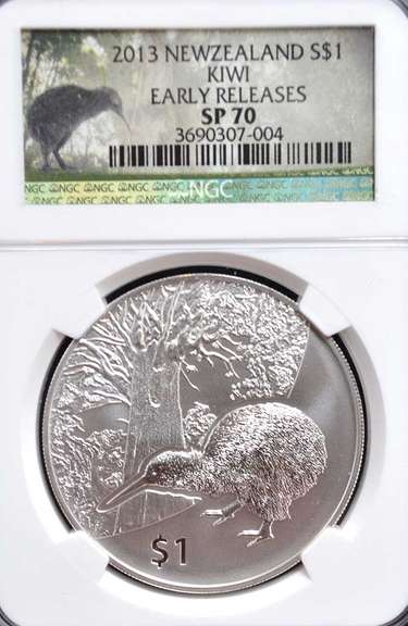 2013 Newzealand S$1 Kiwi ER NGC SP70