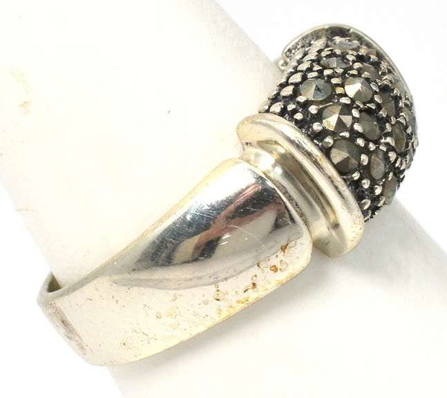 Vintage Sterling Silver & Marcasite Ring