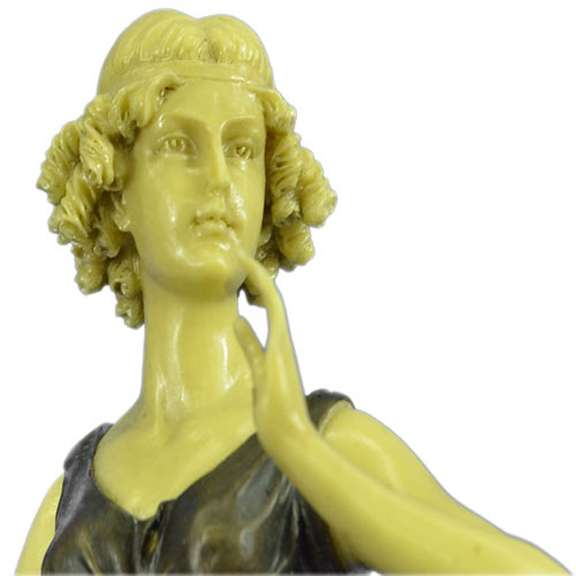 Young Woman With Sword Bronze Statue