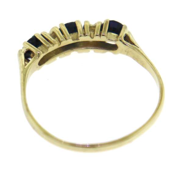 Popular Blue Sapphire & Diamond Accent Ring