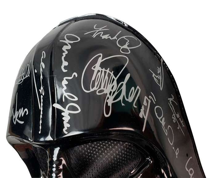 Star Wars Cast Facsimile Autographed Darth Vader Mask