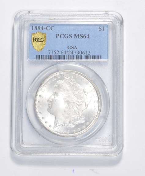 MS64 1884-CC Morgan Silver Dollar - GSA - Graded PCGS