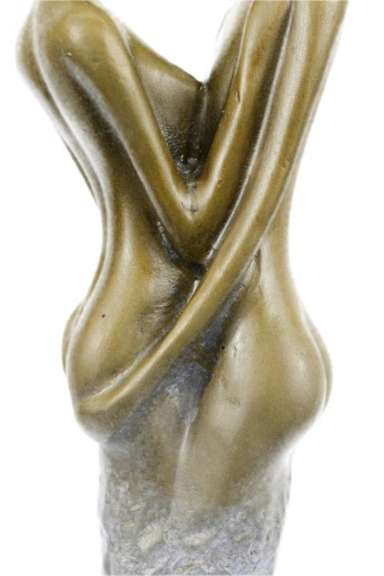 First Kiss Bronze Statue on Marble Base