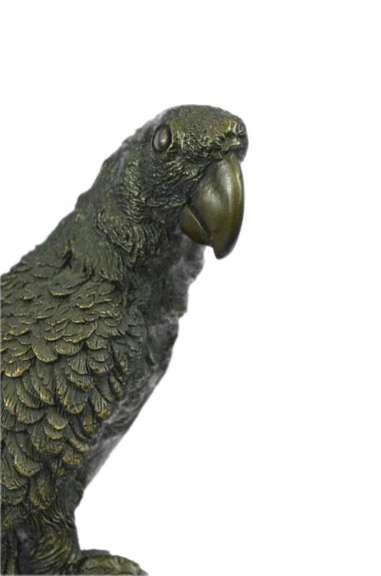 Hot Cast Brazilian Parrot Bronze Sculpture