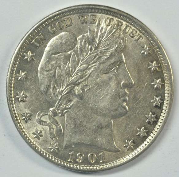Virtual BU 1901 Barber Half Dollar. Great luster/strike