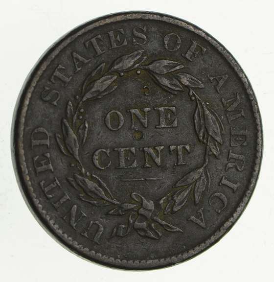 1837 Young Head Large Cent - Circulated