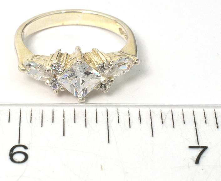 Sterling Silver CZ Cocktail Ring