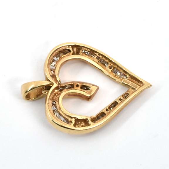 Popular Channel Set Diamond Heart