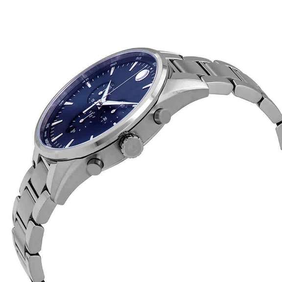 Movado Stratus Chronograph Quartz Blue Dial