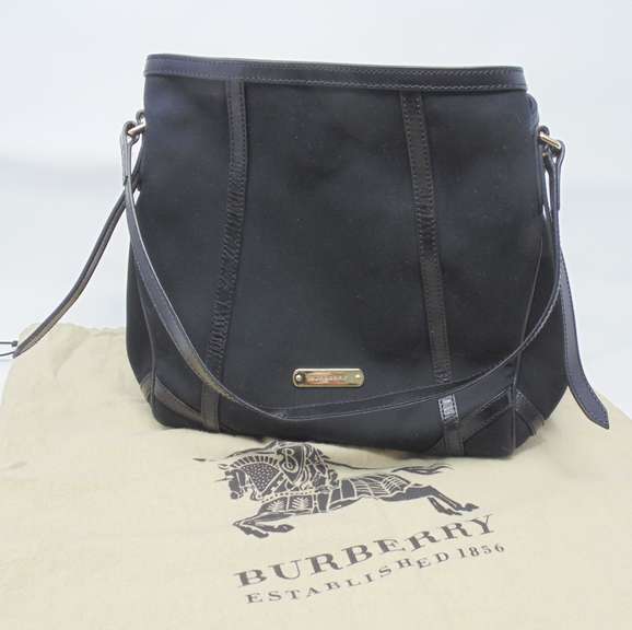 Burberry Canvas & Leather Canterbury Tote Bag