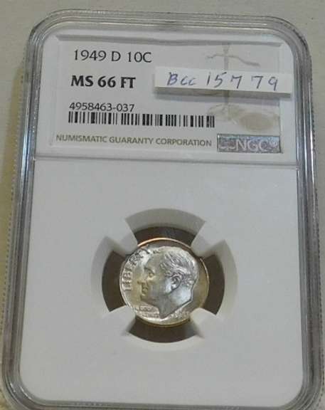 1949-D Roosevelt Dime NGC MS-66-FT