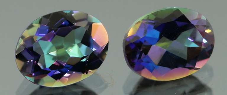 Rich pair of Mystic Quartz weighing 3.40ct