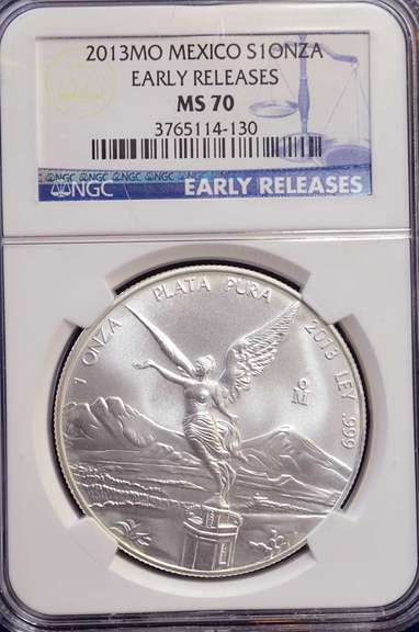 2013 MO Mexico S1 ONZA ER  NGC MS70