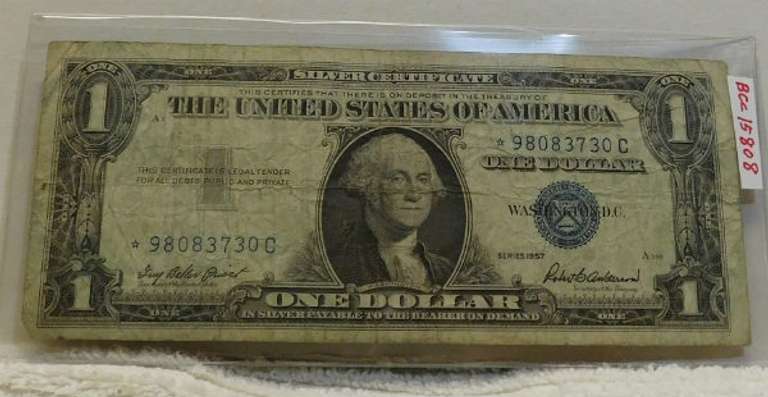 1957 $1.00 Silver Cert, Star Note