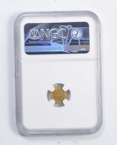 MS63 1854 Dated California Gold Token Indian Wreath #1 Octagon - NGC