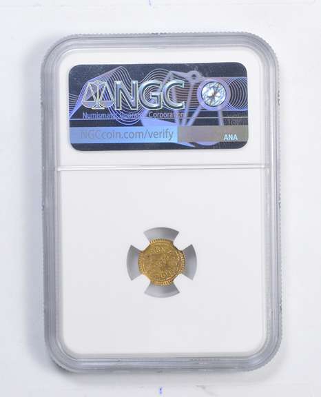 MS65 1875 Dated California Gold Token Indian Wreath #1 16 Stars NGC