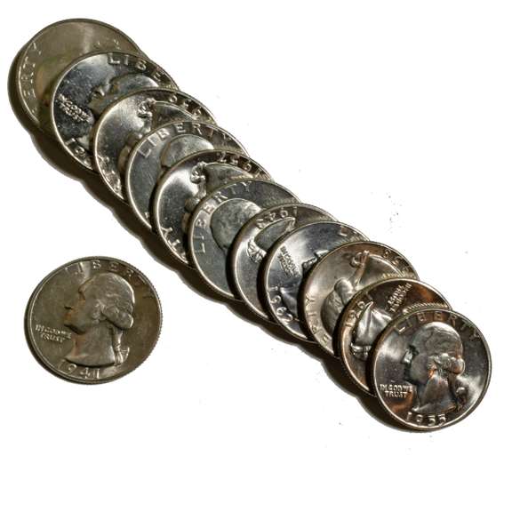 13 Assorted Nice BU Washington Quarters