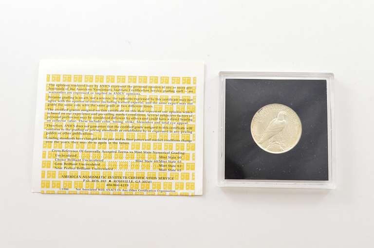 MS65 1923 Peace Silver Dollar - Graded ANICS