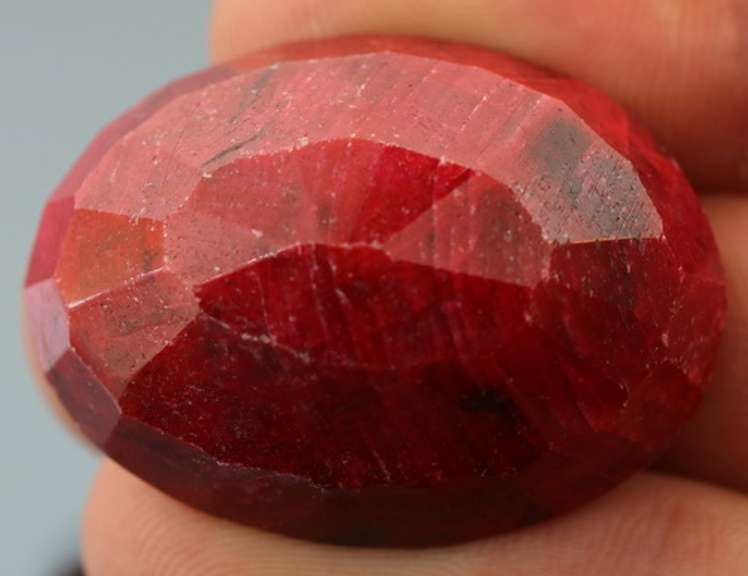 Fiery 105.5ct vibrant red Ruby