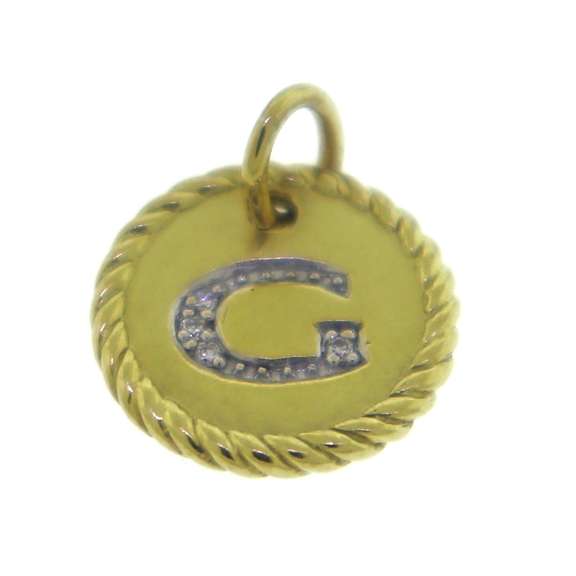 David Yurman Diamond Initial G Pendant