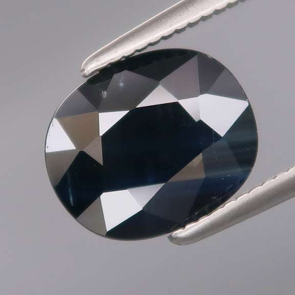 Bold unheated 2.43ct blue black oval cut Sapphire