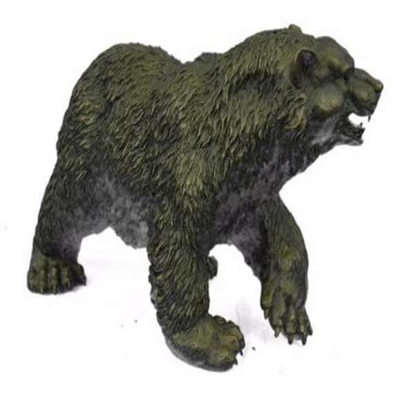 Ferocious Bear Art Deco Wild Life Bronze Sculpture