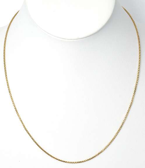 14KT Yellow Gold 18 inch Box Chain