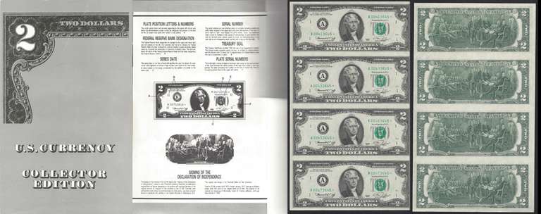 $2 1976 FRN Stars Uncut sheet of 4 Gem