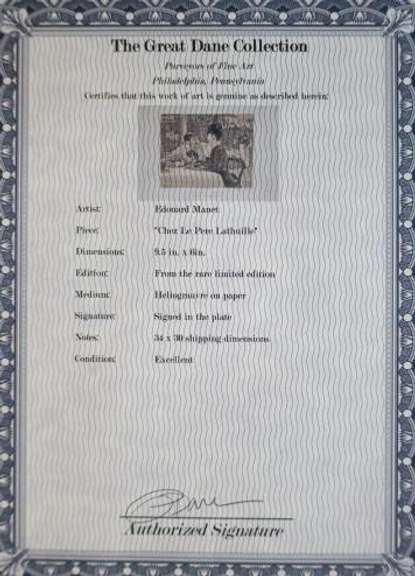 EDOUARD MANET CHEZ LE PERE LATHUILLE