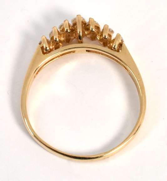 Flashy Marquise Diamond Pyramid Ring