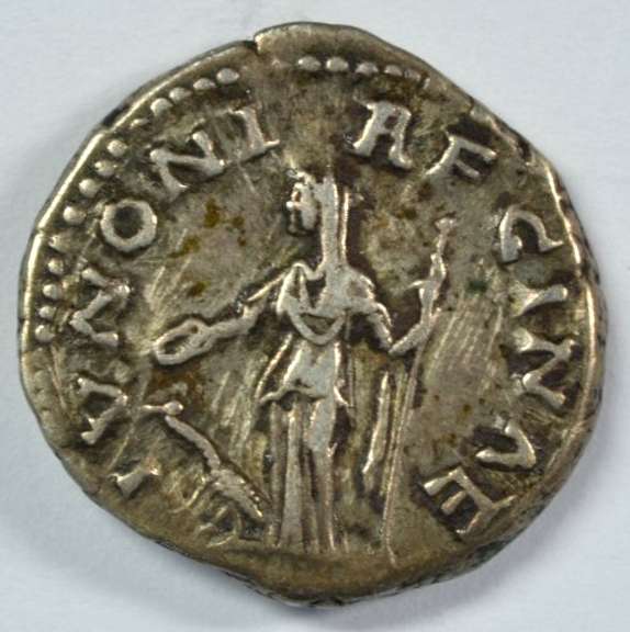 Scarce Roman Silver Denarius of Faustina II, 161-175 AD