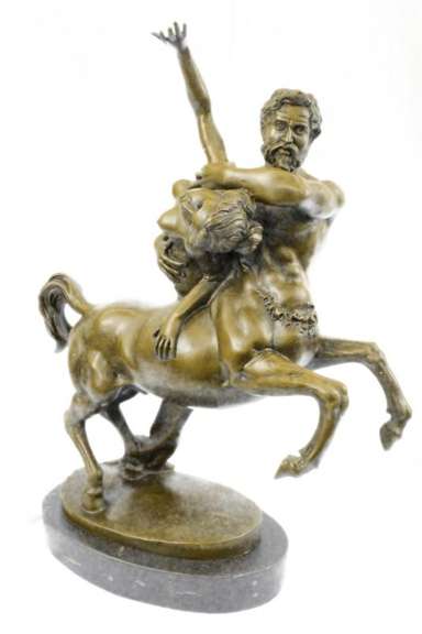 Centaurs Abducting Nude Woman Bronze Sculpture