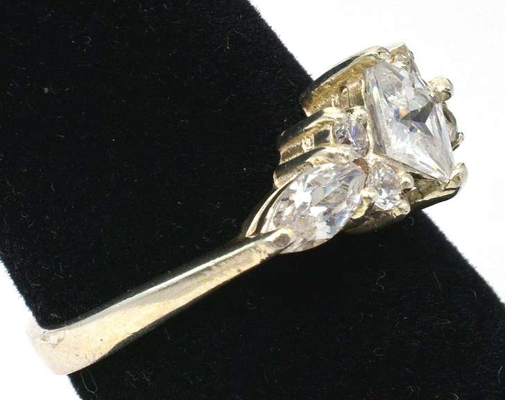 Sterling Silver CZ Cocktail Ring