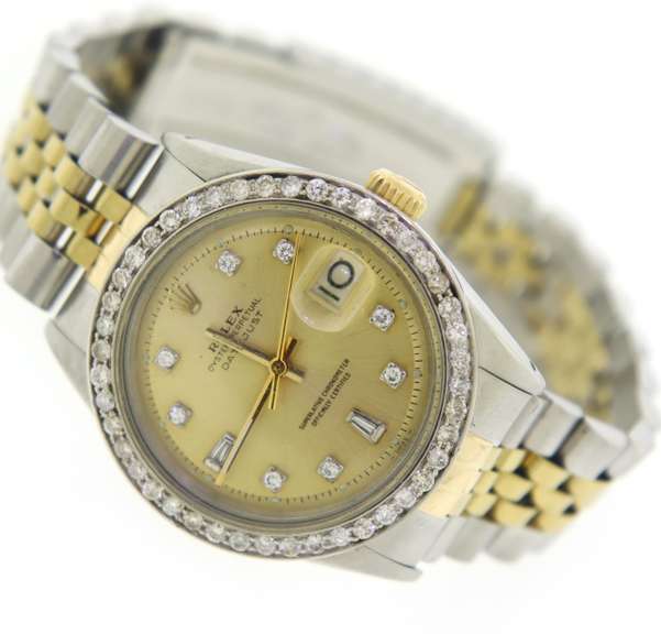 Rolex 2 Tone Datejust 36mm Diamond Dial Watch