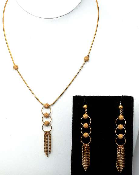 Luxurious 22KT Necklace and Earrings Set