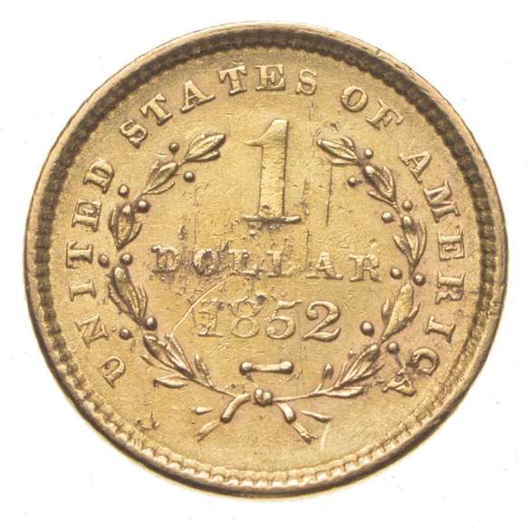 1852 $1.00 Liberty Head Gold Dollar