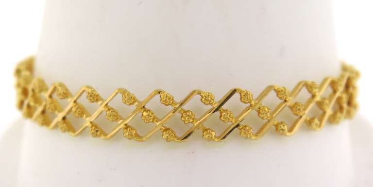 Spectacular 22kt Diamond Cut Open Bangle