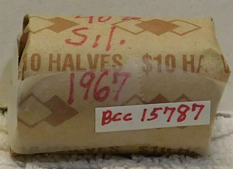 1967 roll 40% Silver Kennedy Halfs