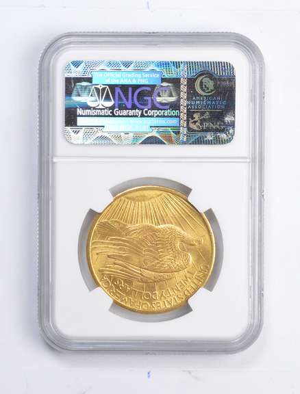 MS62 1908 $20.00 Saint-Gaudens Gold Double Eagle No Motto - Graded NGC