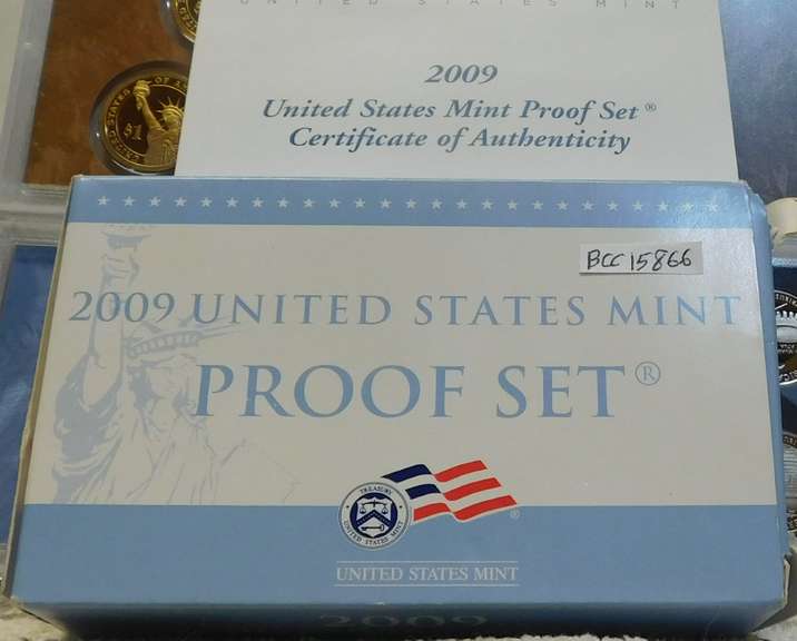 2009  PROOF Set.  Includes 4 trays:  State Qtrs; Lincoln cents; Presidential.
