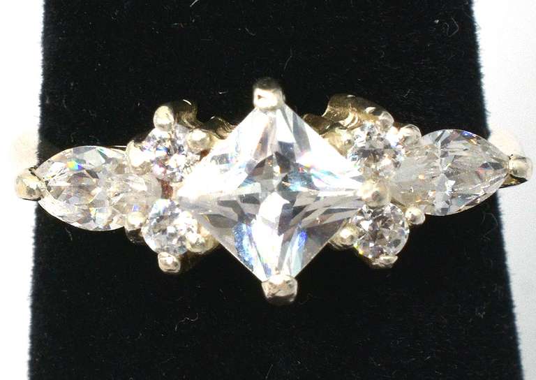 Sterling Silver CZ Cocktail Ring