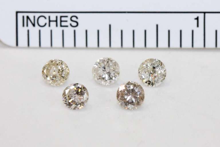 Natural, Untreated Diamonds - Lot of 5