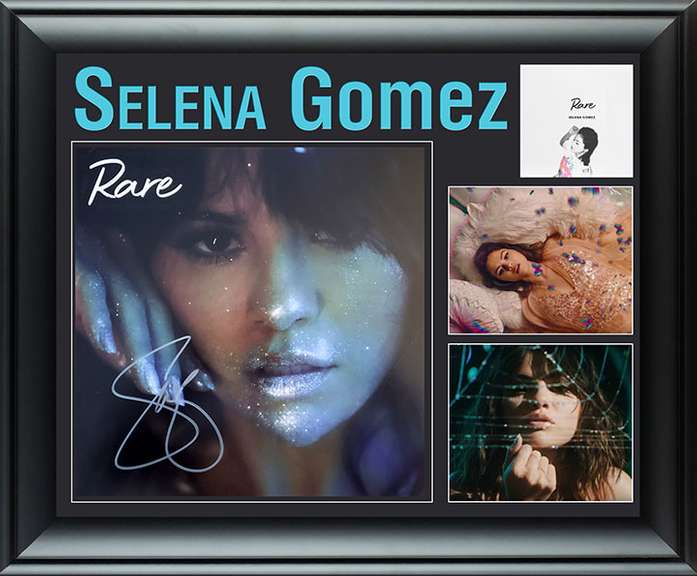 Selena Gomez Autographed Framed Rare Album Flat