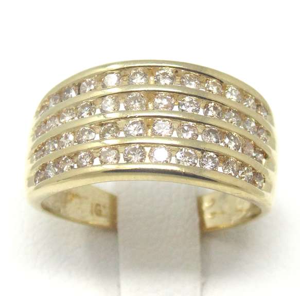 Amazing 4 Row Channel Set Diamond Ring